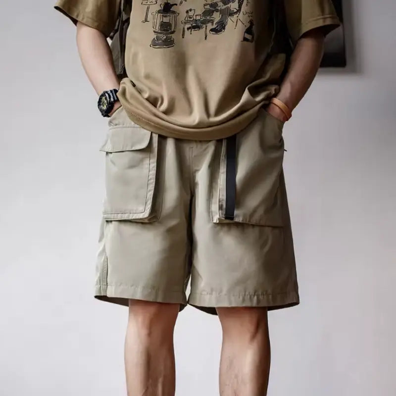 Casual Shorts Large Pockets | Solid Pants Men's Shorts Amekaji