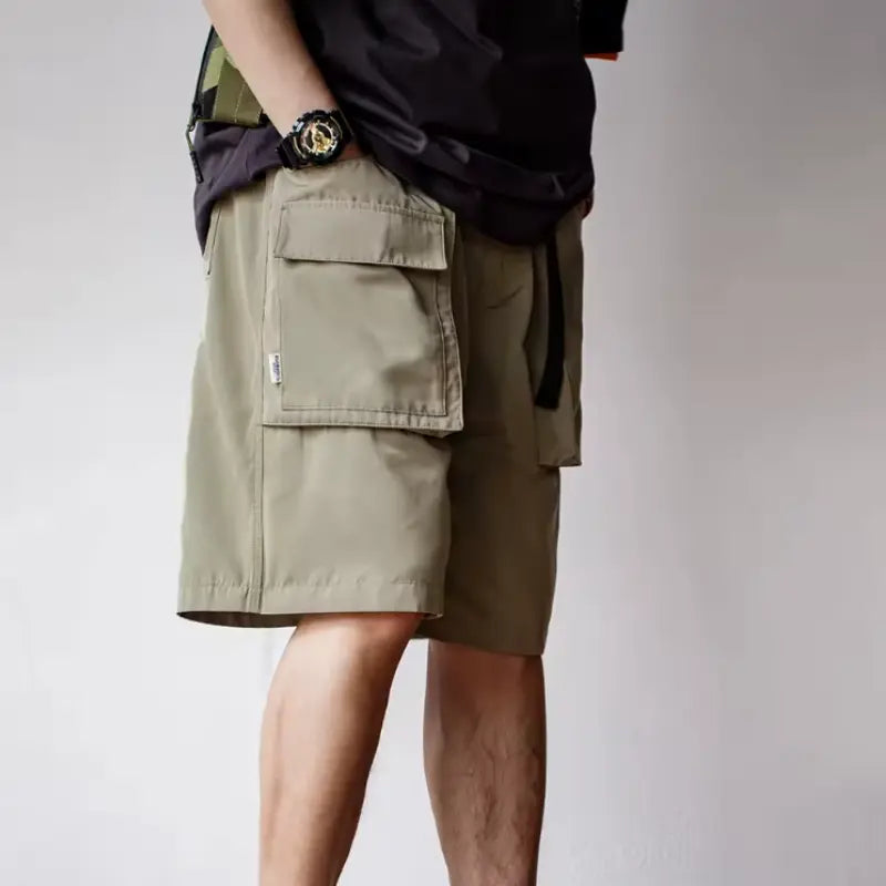 Casual Shorts Large Pockets | Solid Pants Men's Shorts Amekaji