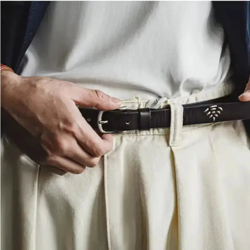 Cowhide Belt Genuine Leather | Men's Versatile Daily Solid Belt Amekaji
