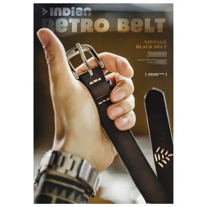 Cowhide Belt Genuine Leather | Men&