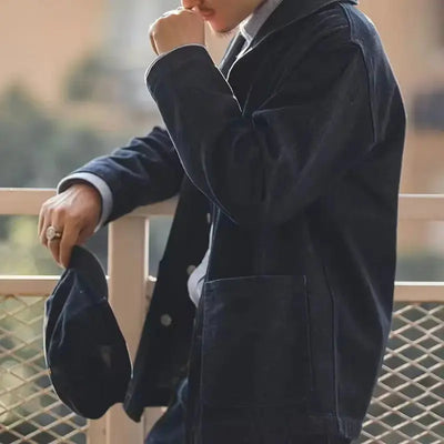 Denim Jackets Heavyweight Cotton | Men's Retro Jacket Maden