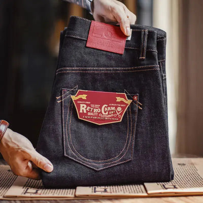 Denim Jeans Straight Fit | Men's New Retro 13oz Selvage Amekaji