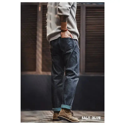Denim Jeans Straight Fit | Men's New Retro 13oz Selvage Raw Amekaji