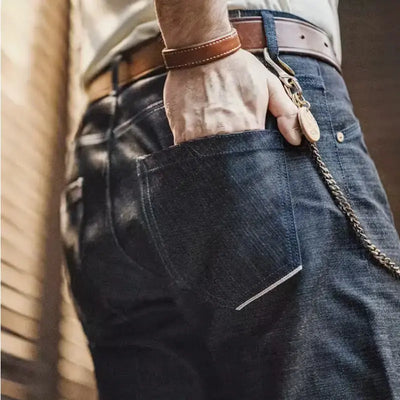 Denim Jeans Straight Fit | Men's New Retro 13oz Selvage Raw Amekaji