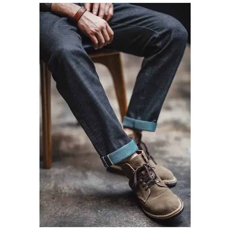 Denim Jeans Straight Fit | Men's New Retro 13oz Selvage Raw Amekaji