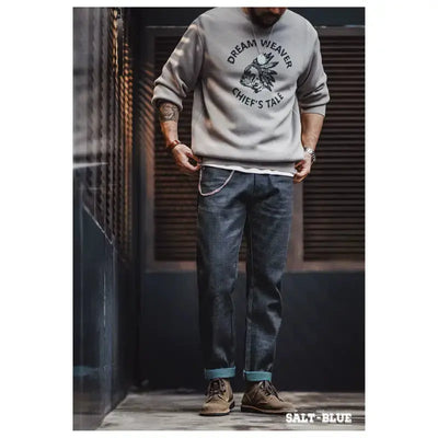 Denim Jeans Straight Fit | Men's New Retro 13oz Selvage Raw Amekaji