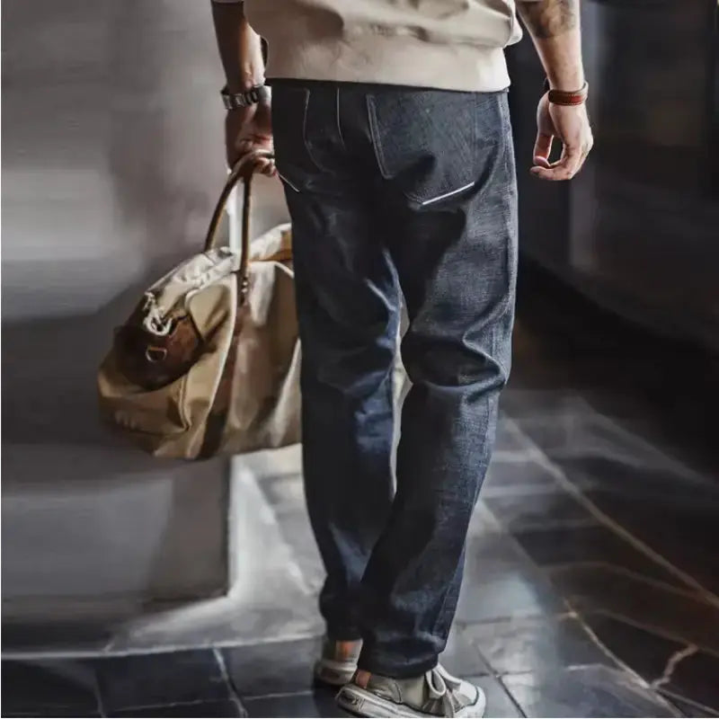 Denim Jeans Straight Fit | Men's New Retro 13oz Selvage Raw Amekaji