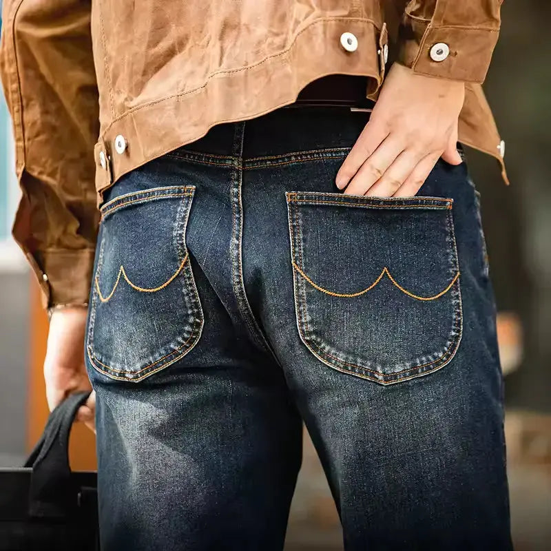 Denim Washed Straight Jeans | Vintage 11.5oz Men&