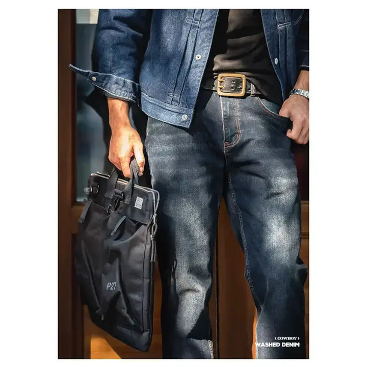 Denim Washed Straight Jeans | Vintage 11.5oz Men&