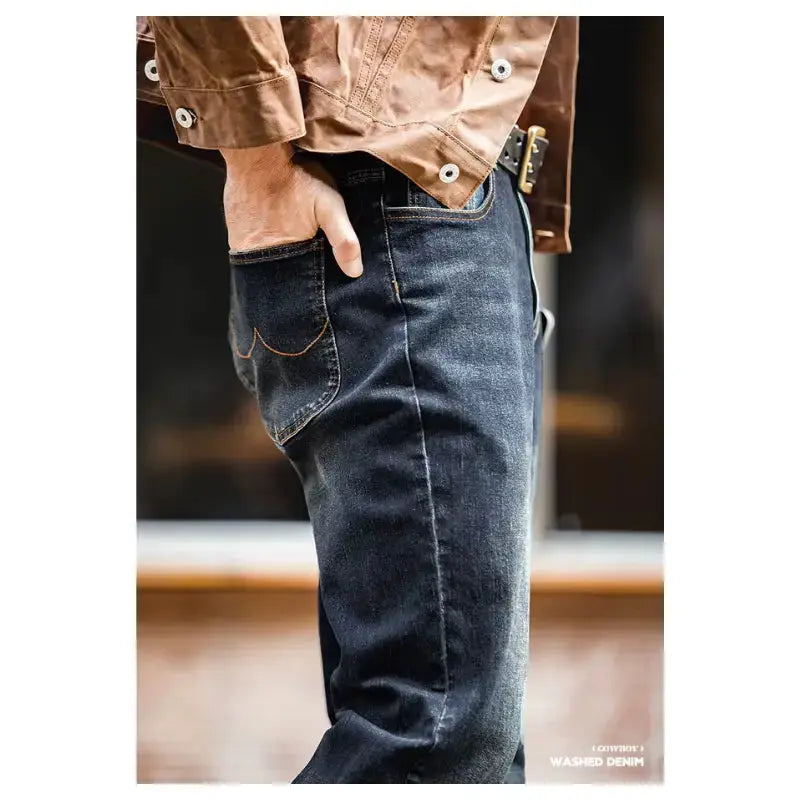 Denim Washed Straight Jeans | Vintage 11.5oz Men&
