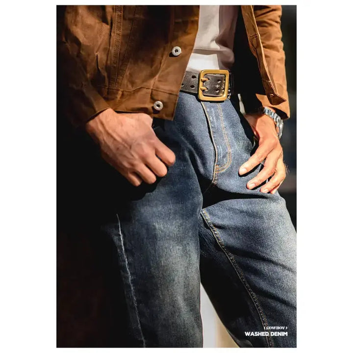 Denim Washed Straight Jeans | Vintage 11.5oz Men&