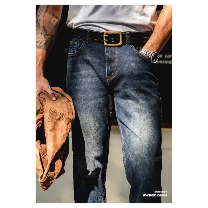 Denim Washed Straight Jeans | Vintage 11.5oz Men&