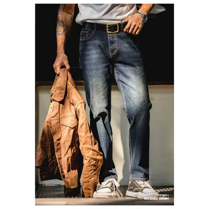 Denim Washed Straight Jeans | Vintage 11.5oz Men&