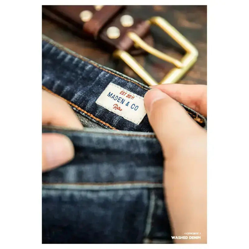Denim Washed Straight Jeans | Vintage 11.5oz Men&