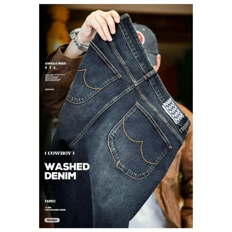 Denim Washed Straight Jeans | Vintage 11.5oz Men&
