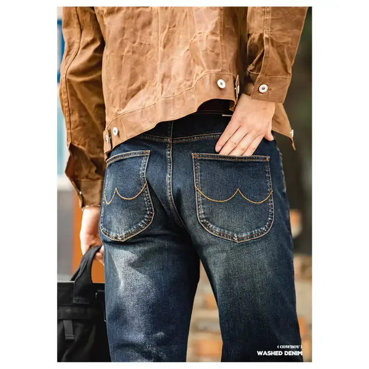 Denim Washed Straight Jeans | Vintage 11.5oz Men&