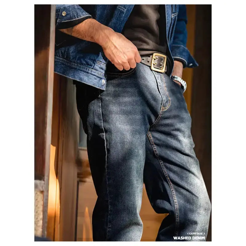 Denim Washed Straight Jeans | Vintage 11.5oz Men&