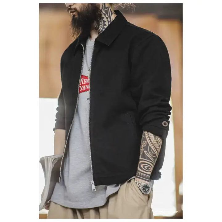 Heavyweight Cotton Workwear Jacket | Mens Vintage Amekaji Amekaji