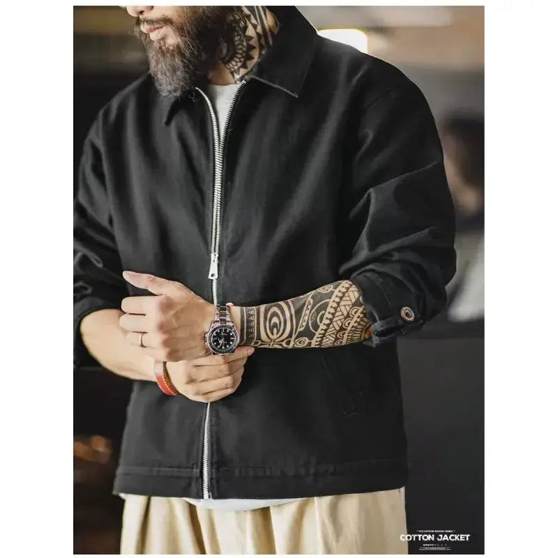 Heavyweight Cotton Workwear Jacket | Mens Vintage Amekaji Amekaji