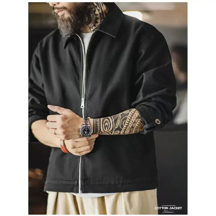 Heavyweight Cotton Workwear Jacket | Mens Vintage Amekaji Amekaji