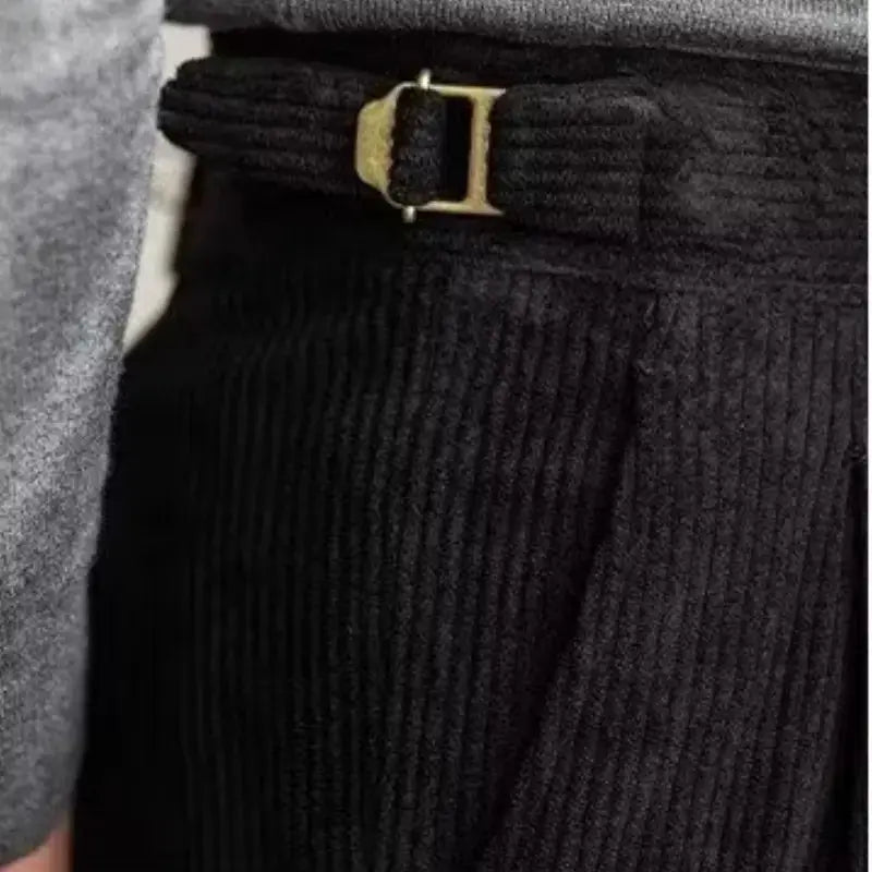 Italian Corduroy Gurkha Trousers | High-Waist Pleated Amekaji Pants Amekaji