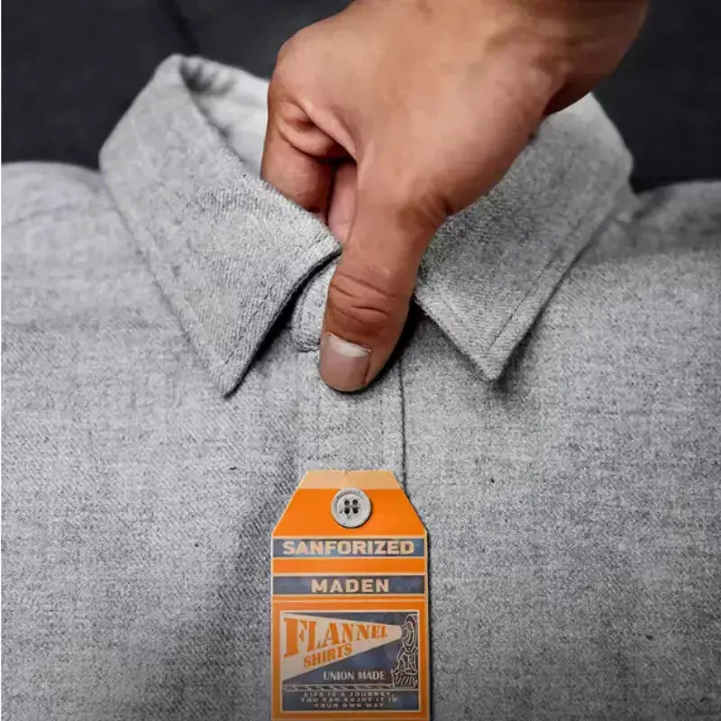 Men Cotton Shirts Business | Long Sleeve Shirt Flannel Amekaji