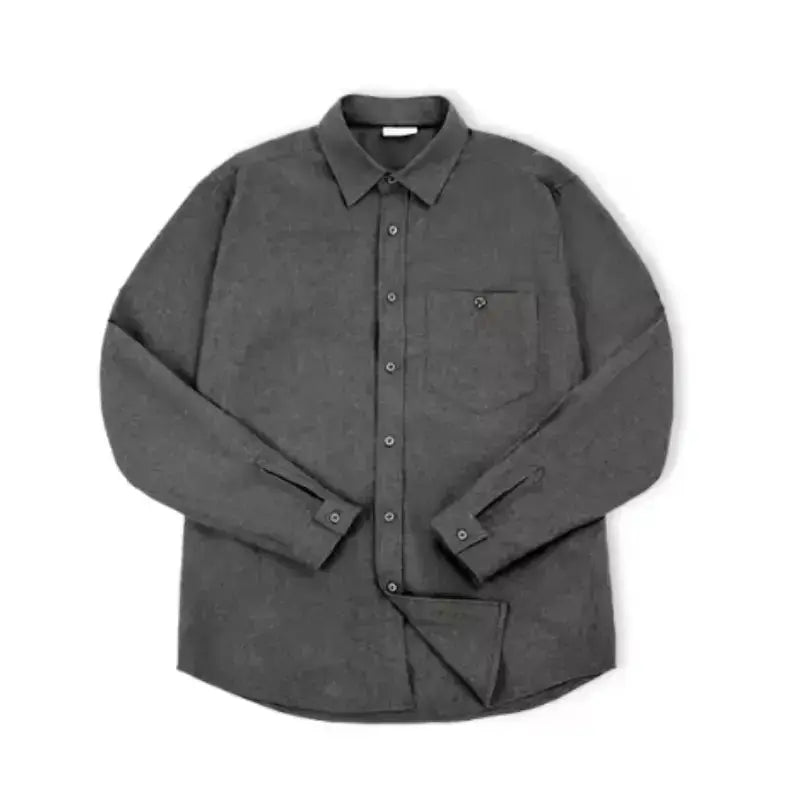 Men Cotton Shirts Business | Long Sleeve Shirt Flannel Amekaji