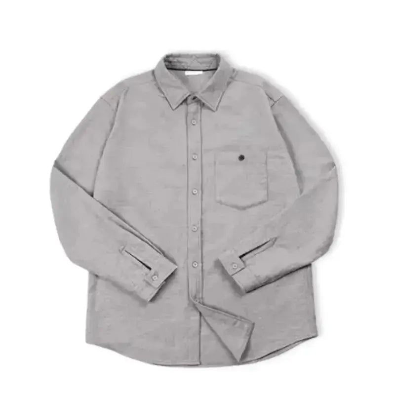 Men Cotton Shirts Business | Long Sleeve Shirt Flannel Amekaji