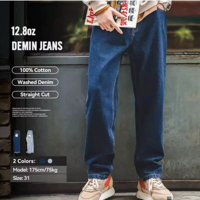 Men Denim Retro Jeans | 12.8oz Retro Loose Straight Jeans Amekaji