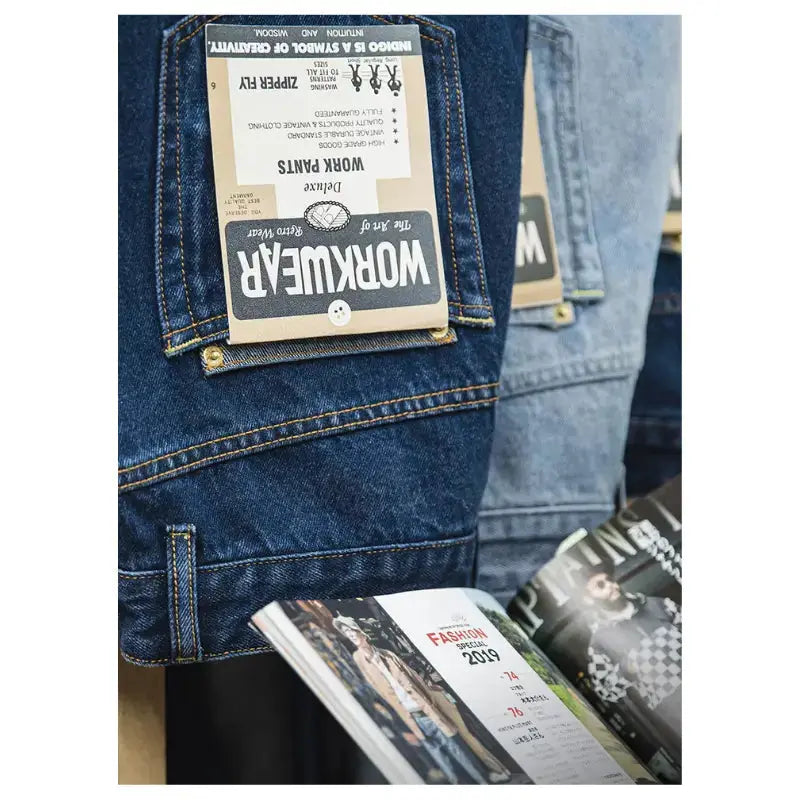 Men Denim Retro Jeans | 12.8oz Retro Loose Straight Jeans Amekaji