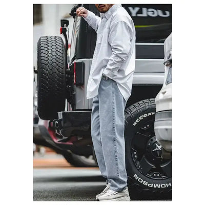 Men Denim Retro Jeans | 12.8oz Retro Loose Straight Jeans Amekaji