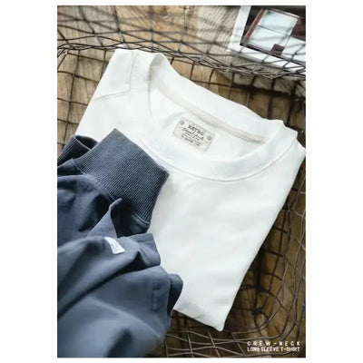 Men Long Sleeve T-shirt | Cotton Retro Casual Vintage Maden