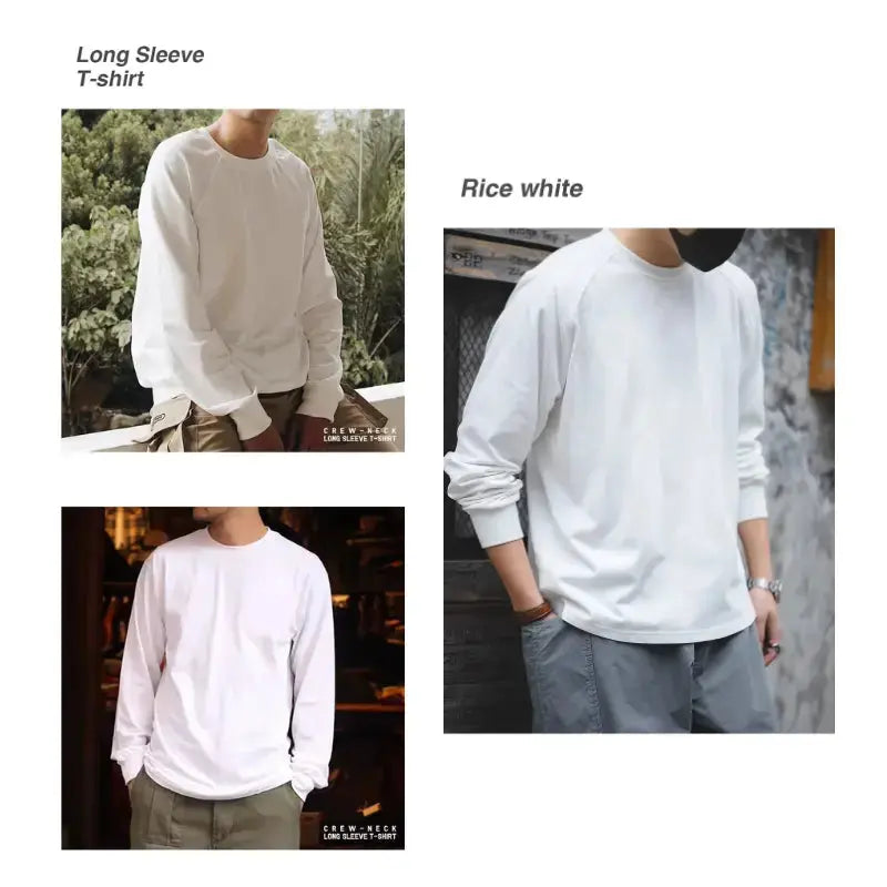 Men Long Sleeve T-shirt | Cotton Retro Casual Vintage Maden