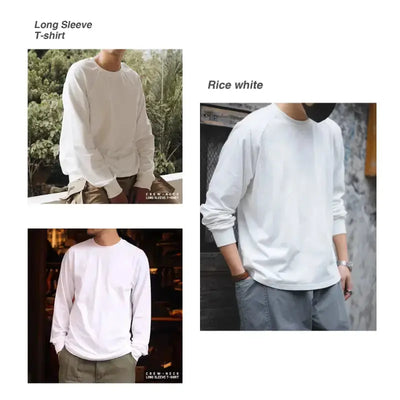 Men Long Sleeve T-shirt | Cotton Retro Casual Vintage Maden