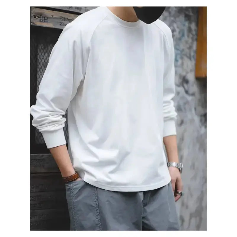 Men Long Sleeve T-shirt | Cotton Retro Casual Vintage Maden