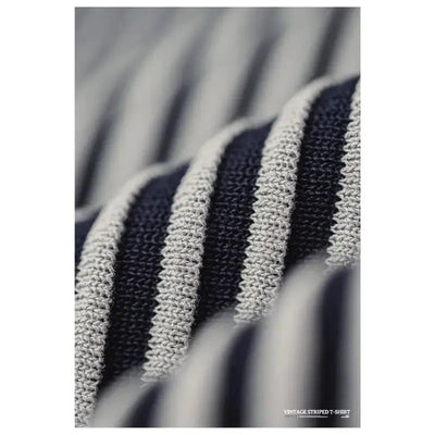 Men O-Neck Knit T-shirt | Striped Contrasting Casual T-shirts Maden