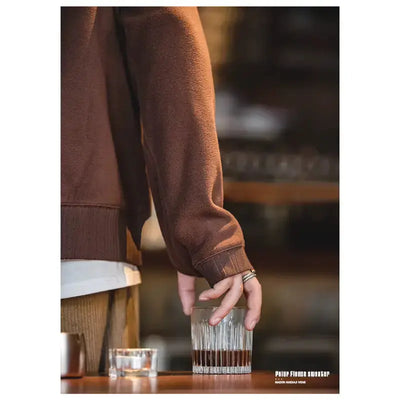 Men Polar Fleece Sweatshirt | Neck Pullover Warm Thickened Maden