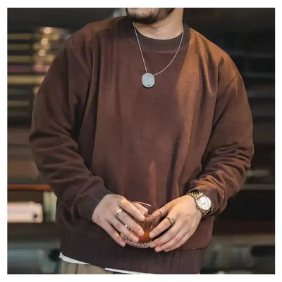 Men Polar Fleece Sweatshirt | Neck Pullover Warm Thickened Maden