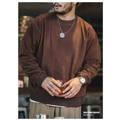 Men Polar Fleece Sweatshirt | Neck Pullover Warm Thickened Maden