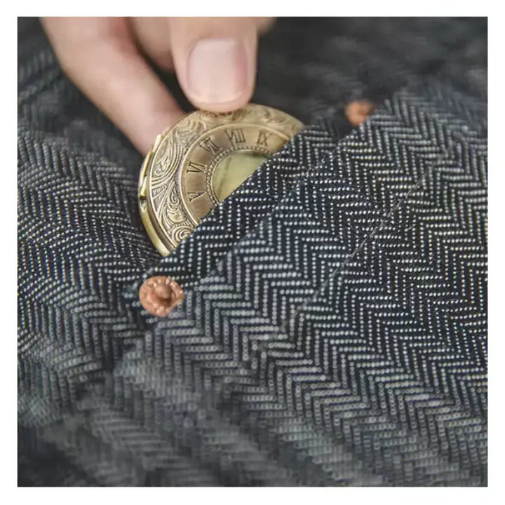 Men Striped Herringbone Trousers | Retro 12.8oz Straight Fit Amekaji