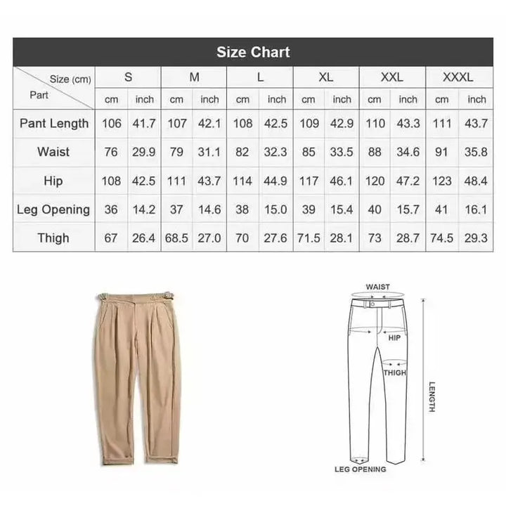 Men Vintage Gurkha Pants | High Waist Casual Cargo Work Pants Maden