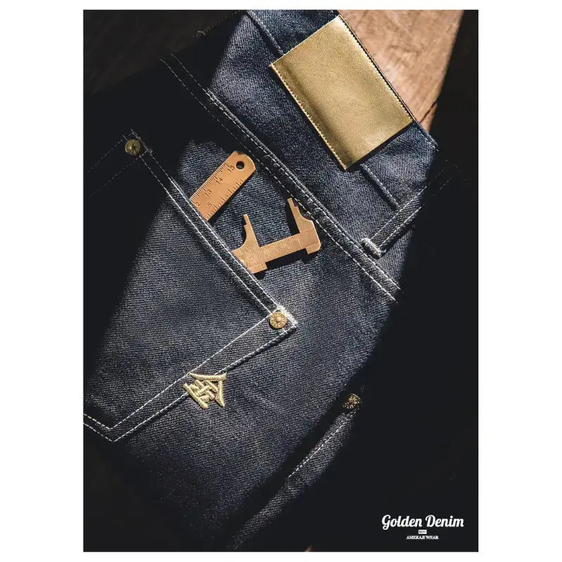 Mens Heavyweight Denim Jeans | Vintage 15oz Straight Fit Jeans Amekaji