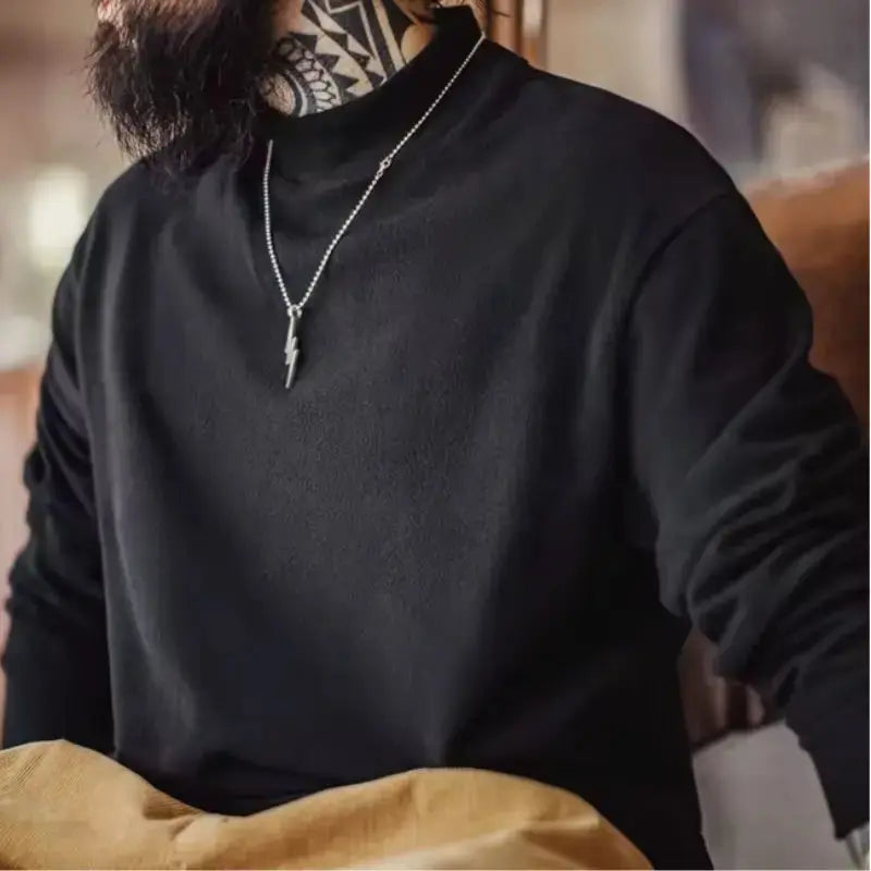 Mens High Neck Warm | Long SleeveThermal Underwear Amekaji