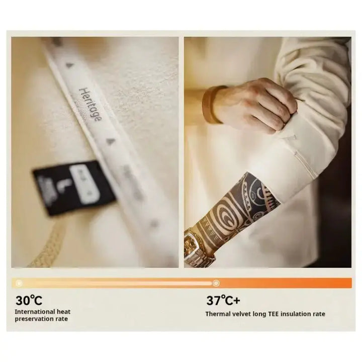Mens High Neck Warm | Long SleeveThermal Underwear Amekaji