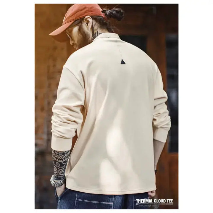 Mens High Neck Warm | Long SleeveThermal Underwear Amekaji