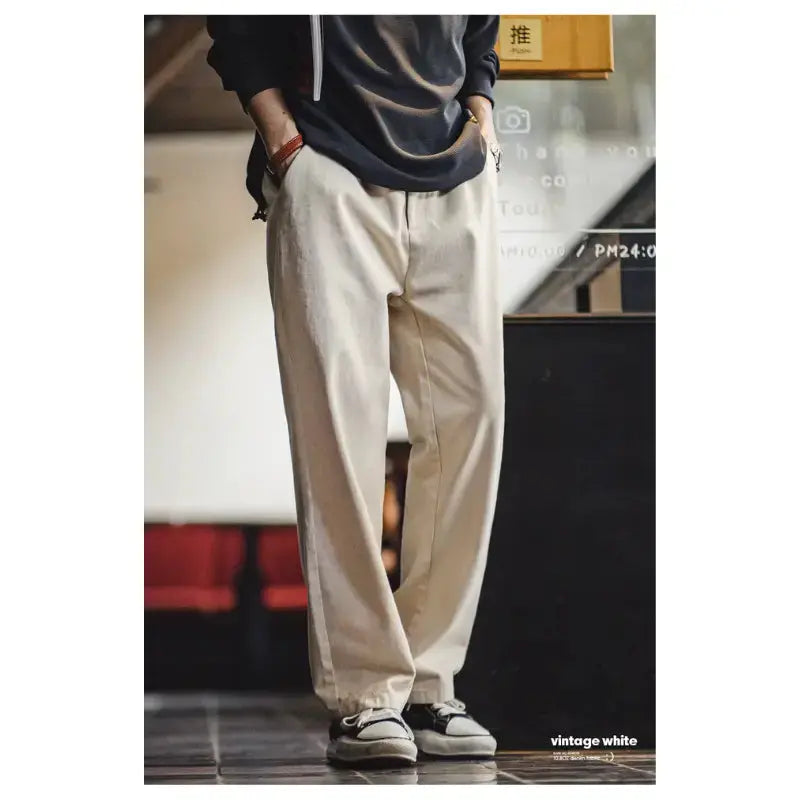 Mens Loose Fit Jeans | Denim Casual White 10.9oz Jeans Amekaji
