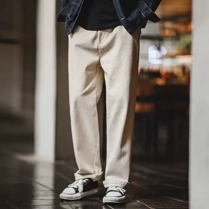 Mens Loose Fit Jeans | Denim Casual White 10.9oz Jeans Amekaji