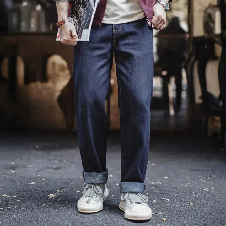 Mens Raw Denim Jeans | Selvedge Jeans Straight Leg Amekaji