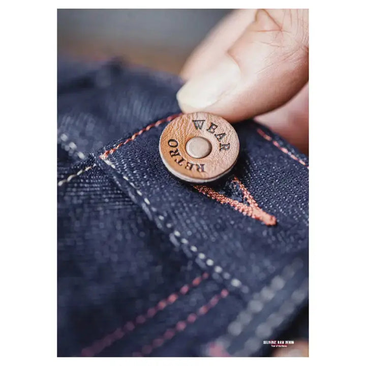 Mens Raw Denim Jeans | Selvedge Jeans Straight Leg Amekaji