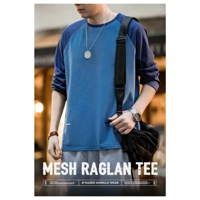 Mens Spring Round Neck | Pullover Breathable Layering Tee Maden